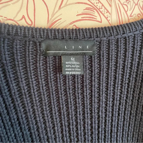 Line the Label black and silver cropped cardigan Medium - Picture 3 of 7